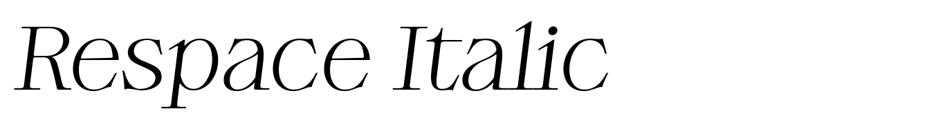 Respace Italic